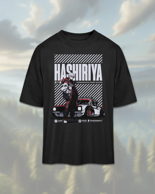 Anime HASHIRIYA Underground Street Racers - Organic Oversized Shirt ST/ST - Blaster Oversized Shirt ST/ST