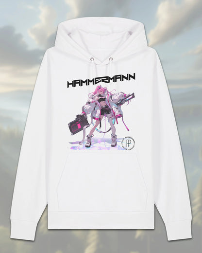 Fleece Hoodie White Anime - Hoodies