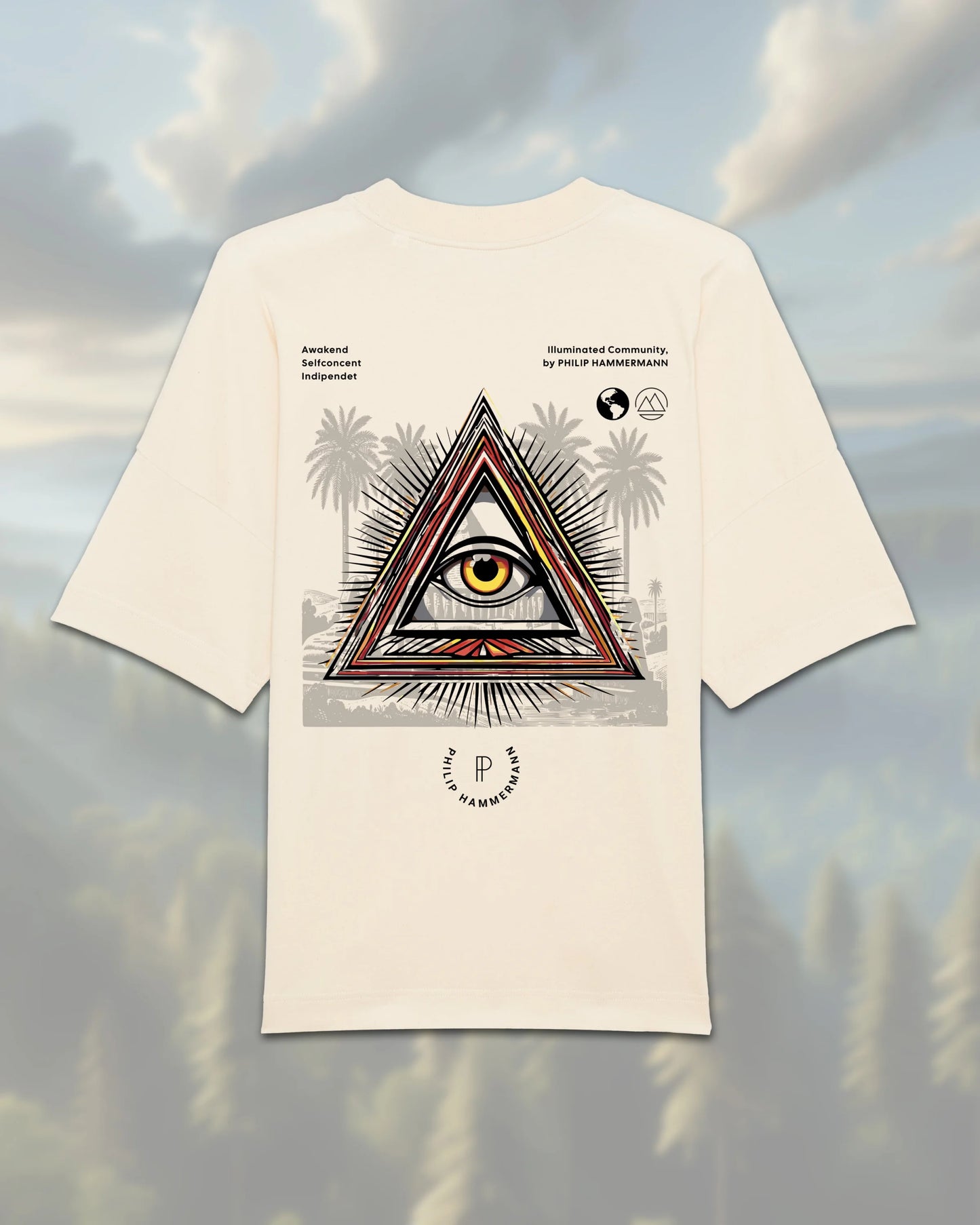 Oversize T-Shirt | Auge der Vorsehung | Designer - Natural Raw / XS - Shirts