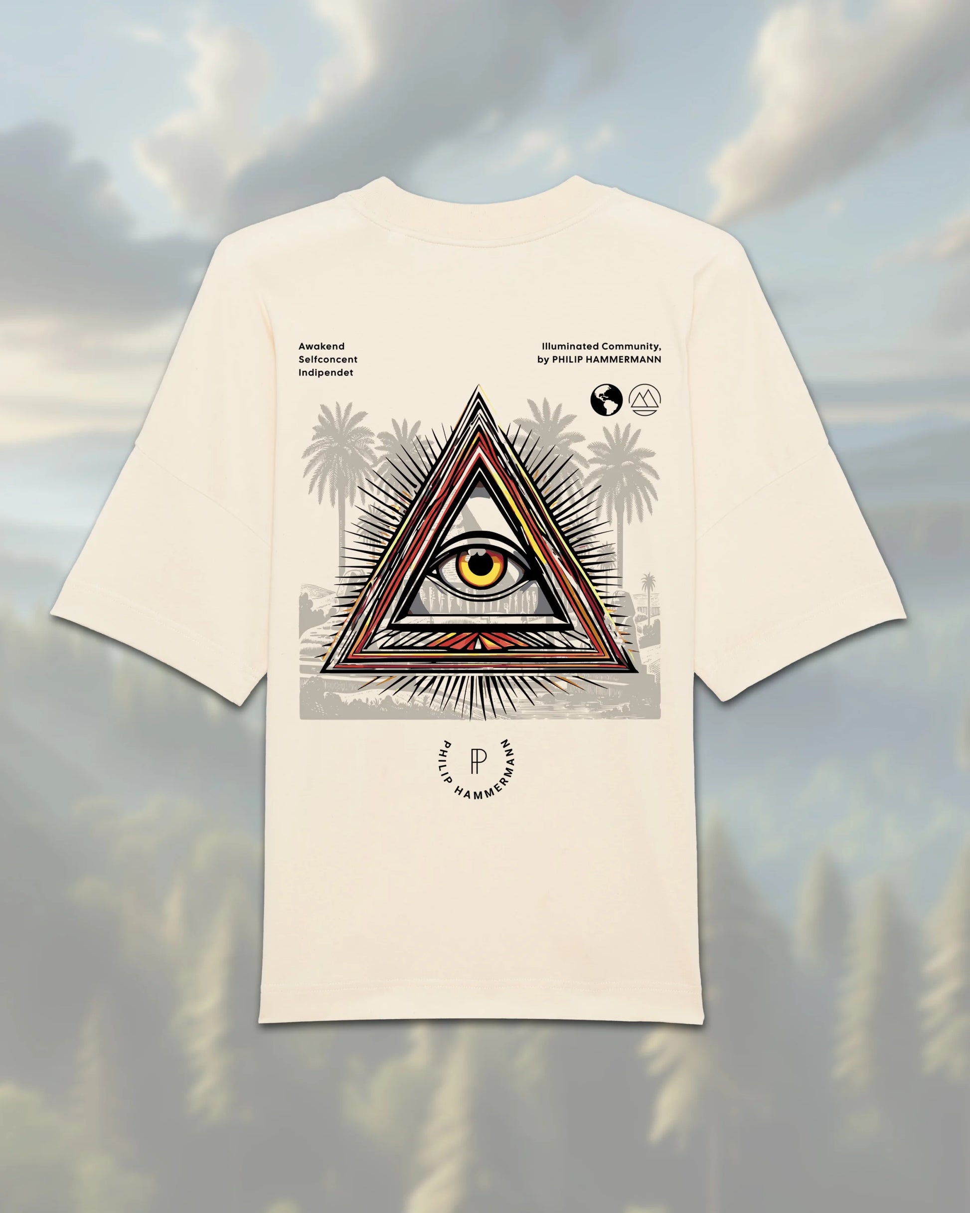 Oversize T-Shirt | Auge der Vorsehung | Designer - Natural Raw / XS - Shirts