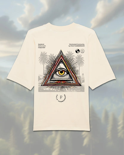 Oversize T-Shirt | Auge der Vorsehung | Designer - Natural Raw / XS - Shirts