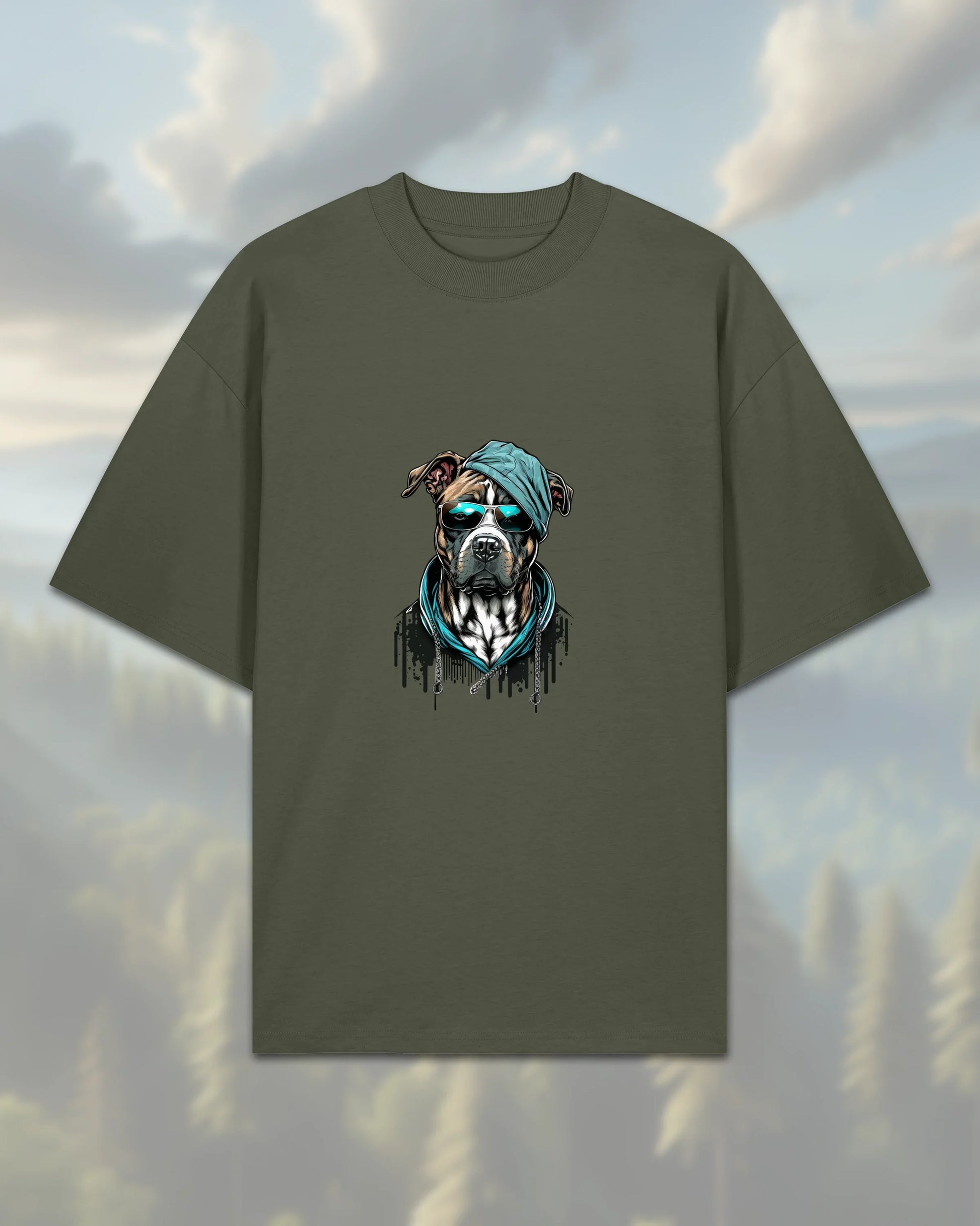 Oversize T-Shirt | Dog in Costume - Khaki / XXS - Shirts